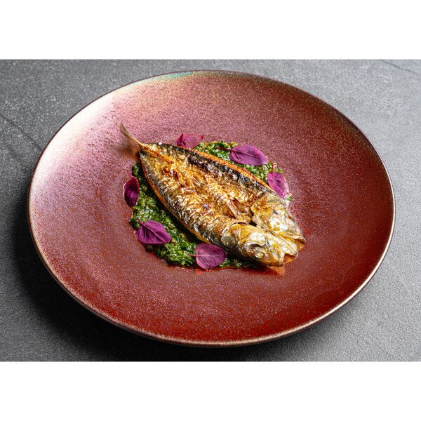 Image of Ginshu Metallic Red Round Plate 11.25" 4