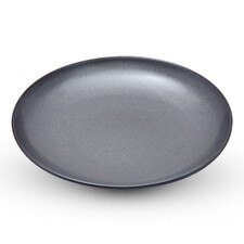 Tessa Black Round Shallow Plate 9"