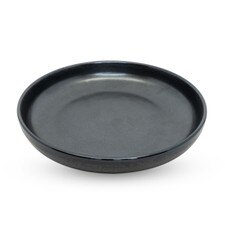 Tessa Black Round Plate 8"