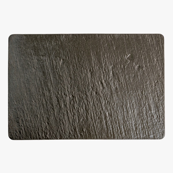 Image of Slate Black Rectangular Plate 9.5" 3