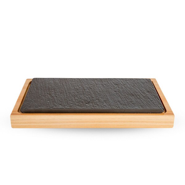Image of Slate Black Rectangular Plate 8.5" 6