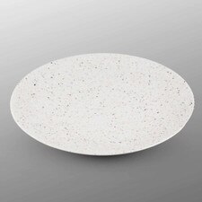 Cambria White Speckled Round Plate