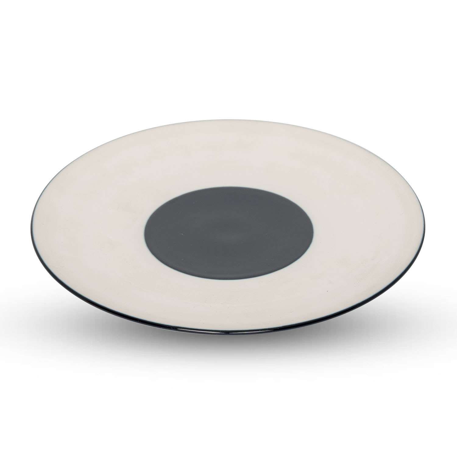 ホワイト・ホール UAR Azure Blue White Round Plate 8.75