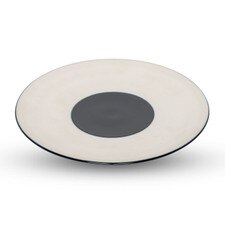 Azure Blue White Round Plate 8.75"
