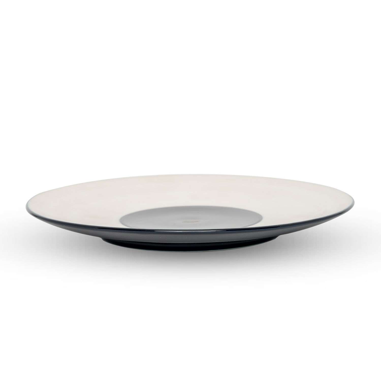 Azure Blue White Round Plate 8.75