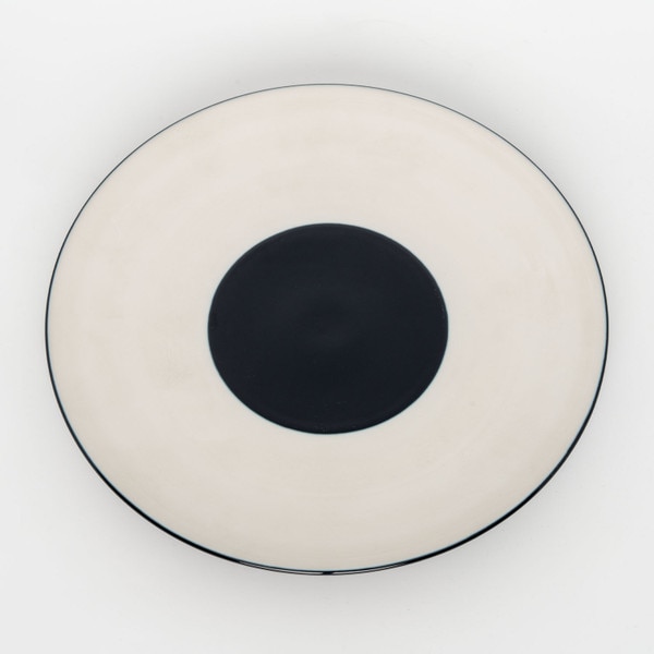 Image of Azure Blue White Round Plate 8.75" 3