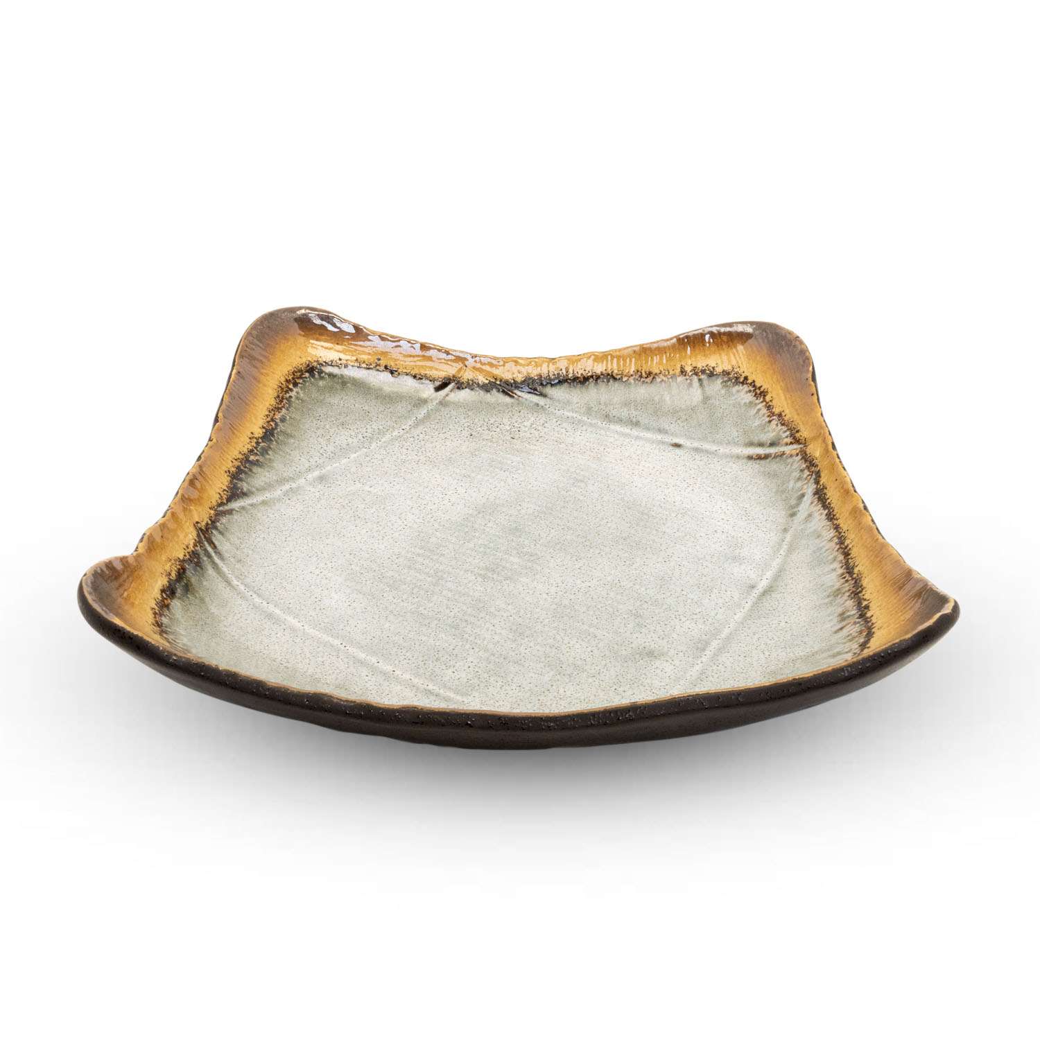 Kasumi Gray Square Plate 9.25