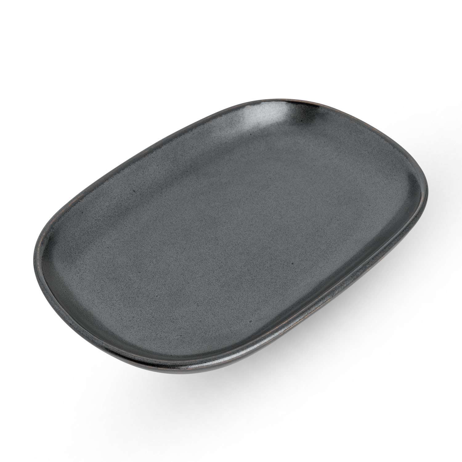 Tessa Black Abstract Plate 10.5