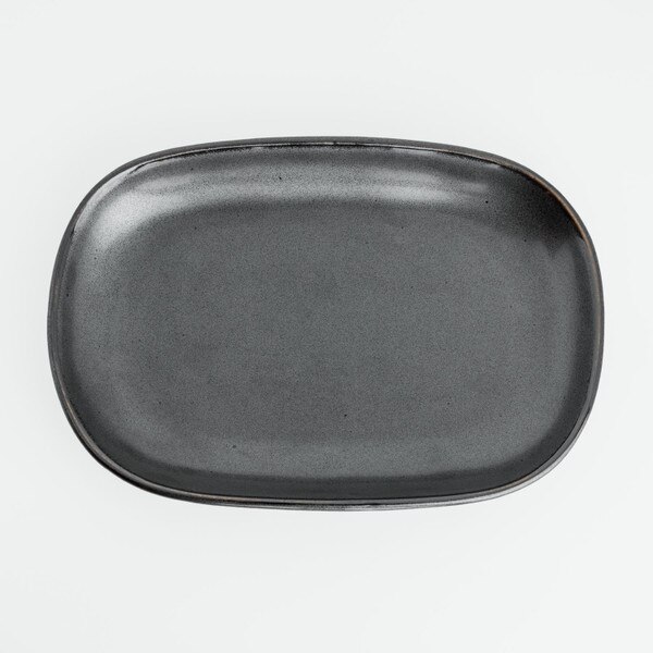 Image of Tessa Black Rectangular Plate 7.25" 3