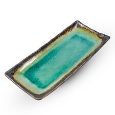 Ariake Blue Turquoise Rectangular Plate 11.25"