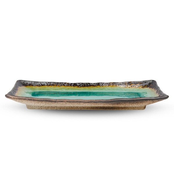 Image of Ariake Blue Turquoise Rectangular Plate 11.25" 2