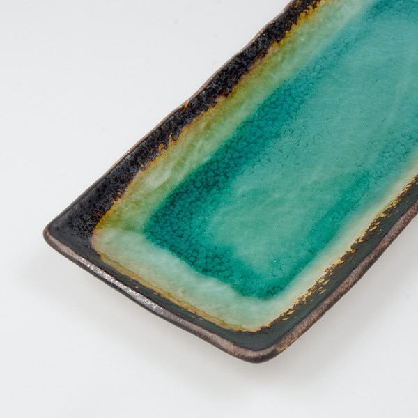 Image of Ariake Blue Turquoise Rectangular Plate 11.25" 3