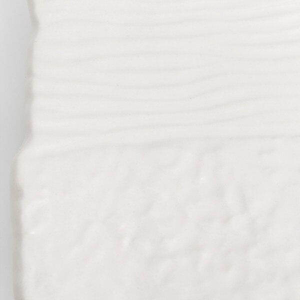 Image of White Textured Rectangular Plate 13" 4