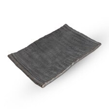 Matte Black Slate Rectangular Plate 8"