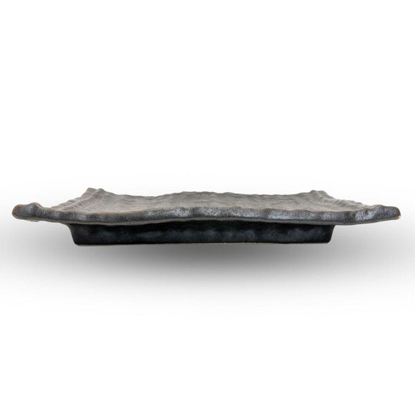 Image of Matte Black Slate Rectangular Plate 8" 2