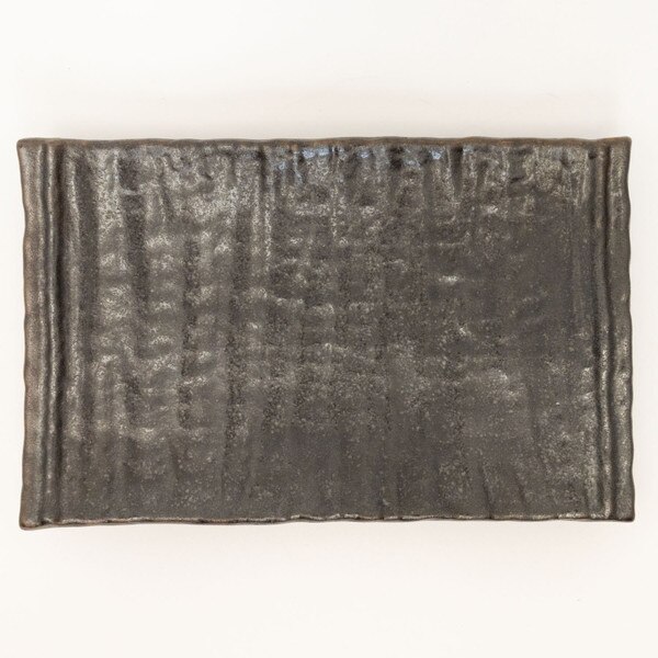 Image of Matte Black Slate Rectangular Plate 8" 3