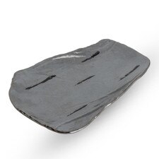 Tessa Black Abstract Plate 10"