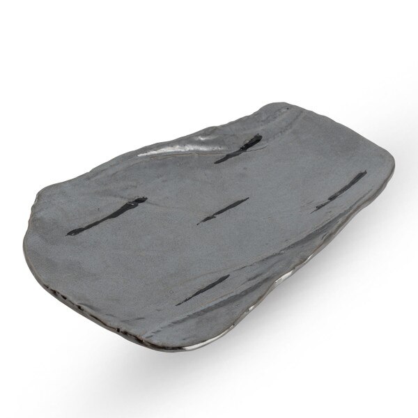 Image of Tessa Black Abstract Plate 10" 1