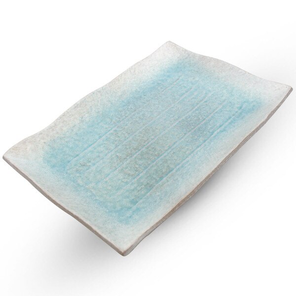 Image of Kumo Blue Rectangular Plate 13.5" 1