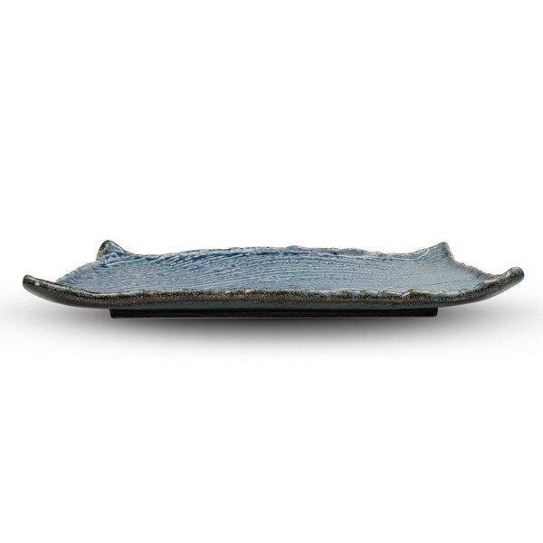 Image of Cornflower Blue Rectangular Plate 12.25" 2