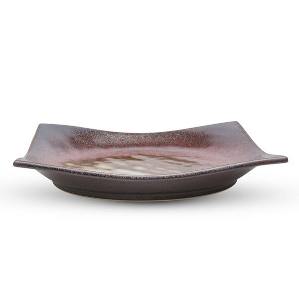 Image of Rust Brown Square Plate 7" 2