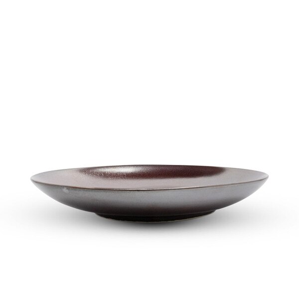 Image of Ginshu Metallic Red Oval Plate 7.25" 2