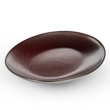 Ginshu Metallic Red Oval Plate 9"