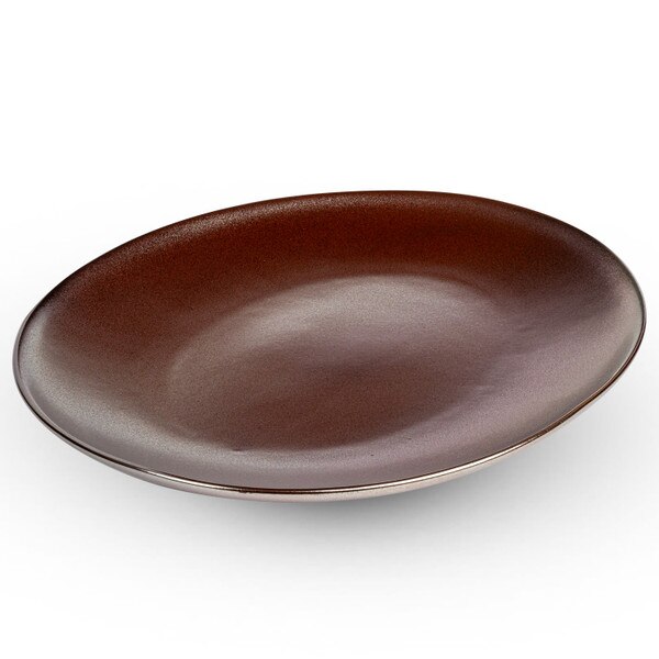 Image of Ginshu Metallic Red Oval Plate 11.75" 1