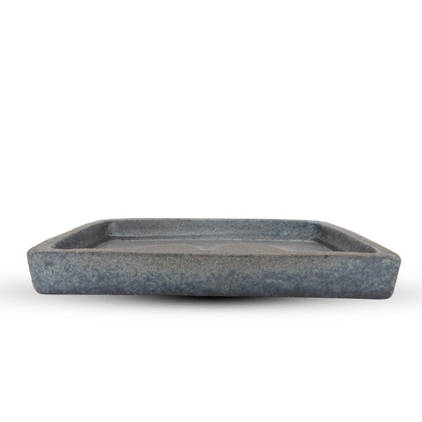 Image of Kokugama Gray Reversible Raised Rectangular Plate 9" 3