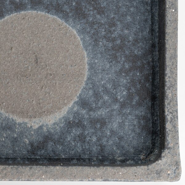 Image of Kokugama Gray Reversible Raised Rectangular Plate 9" 6