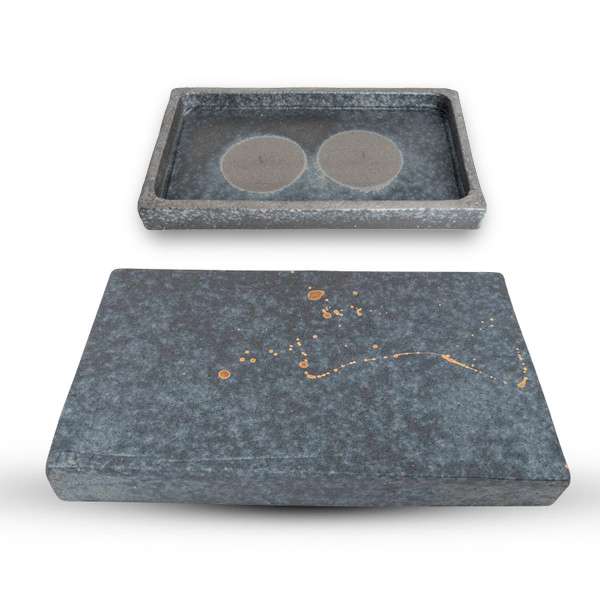 Kokugama Gray Reversible Raised Rectangular Plate 9