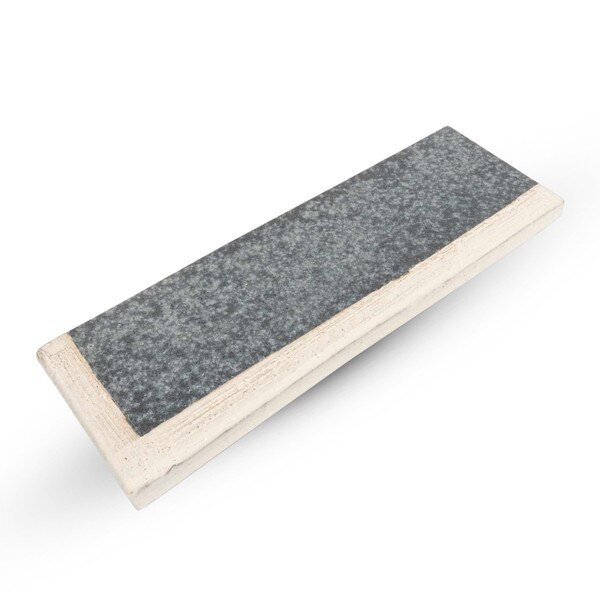 Image of Kokugama Gray White Footed Rectangular Plate 10.75" 1