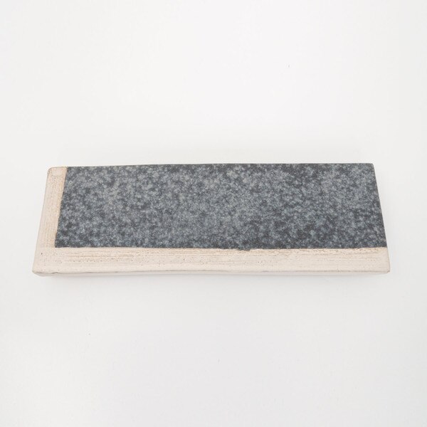 Image of Kokugama Gray White Footed Rectangular Plate 10.75" 3