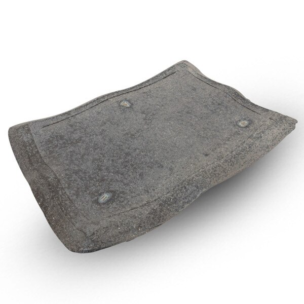 Image of Kokugama Gray Spotted Footed Rectangular Plate 15.25" 1