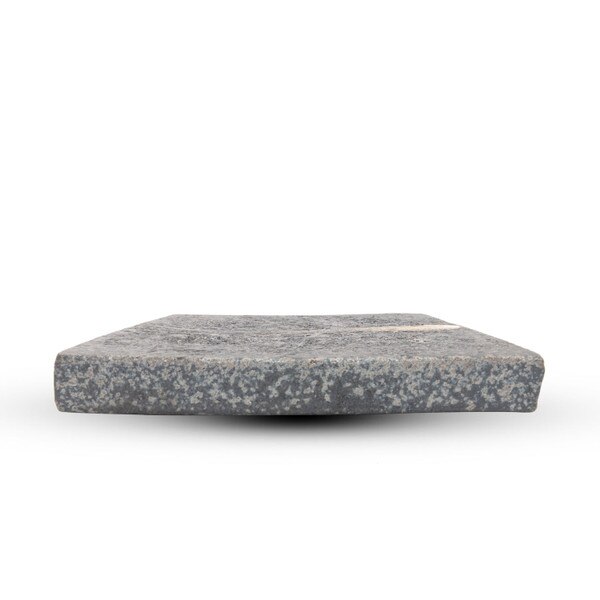 Image of Kokugama Gray Reversible Raised Square Plate 8" 3