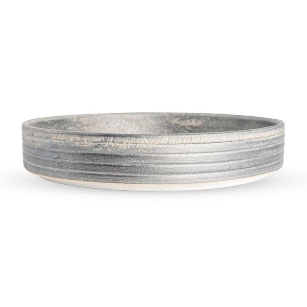 Image of Shusetsu Silver Rim Round Plate 7.25" 2