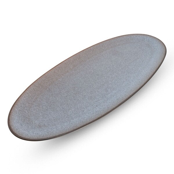 Image of Saku Slate Oval Plate 16" 1