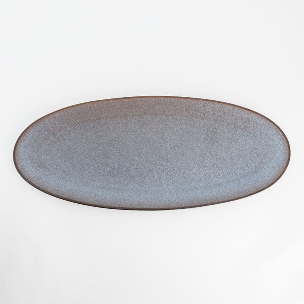 Image of Saku Slate Oval Plate 16" 3