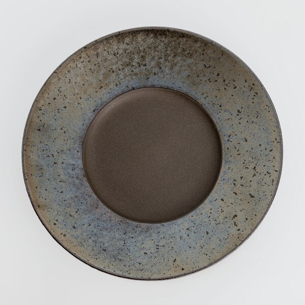 Image of Kinkessho Bronze Wide Rim Round Plate 8" 3
