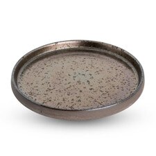 Kinkessho Bronze Rim Round Plate 7"