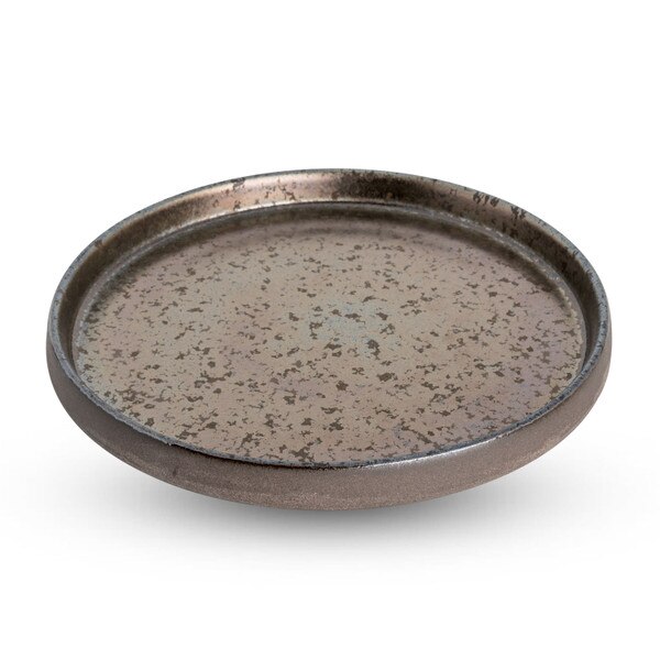Image of Kinkessho Bronze Rim Round Plate 7" 1