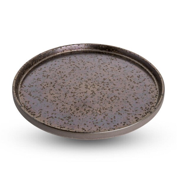 Image of Kinkessho Bronze Rim Round Plate 8.5" 1