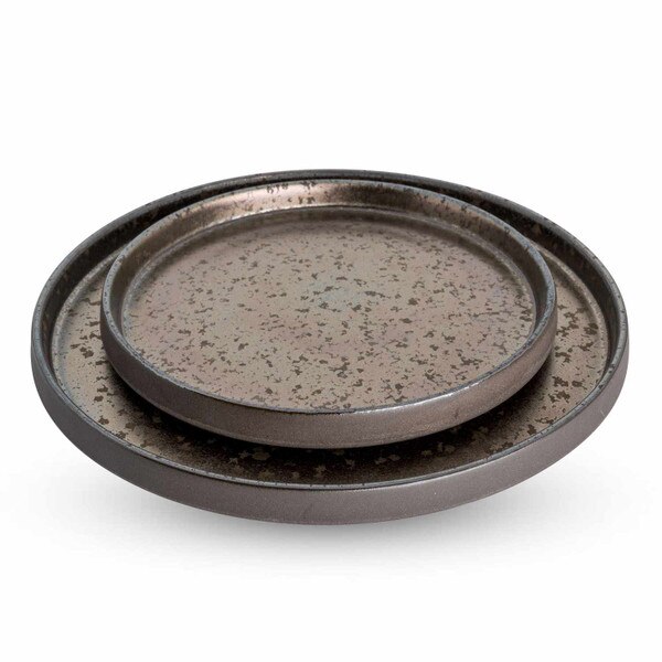 Image of Kinkessho Bronze Rim Round Plate 9.75" 4