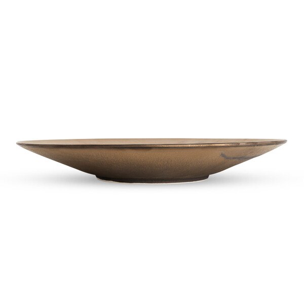 Image of Textured Bronze Fig Green Round Plate 11.25" 2