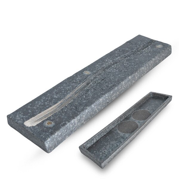 Image of Kokugama Gray Reversible Raised Rectangular Plate 14" 7