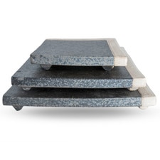 Kokugama Gray White Footed Square Plate 8.75" hover-image