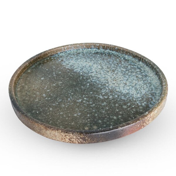 Image of Winter Forest Textured Rim Round Plate 12.5" 1