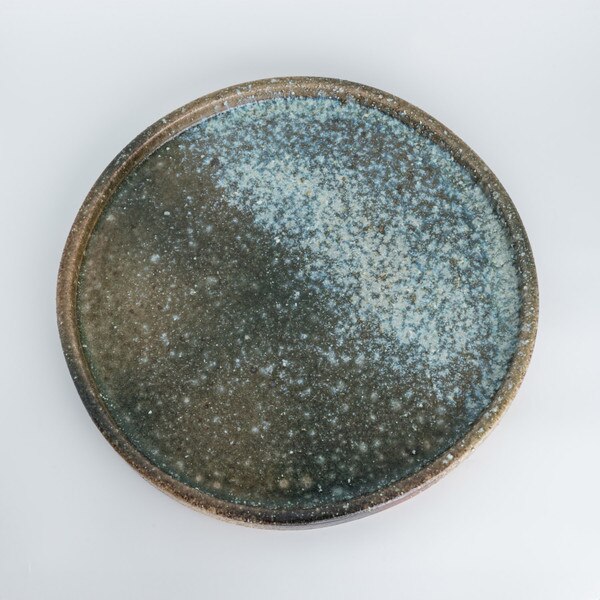 Image of Winter Forest Textured Rim Round Plate 12.5" 3