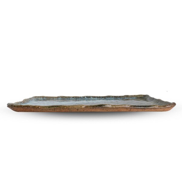 Image of Winter Forest Textured Rectangular Plate 15.75" 2