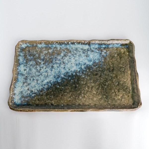 Image of Winter Forest Textured Rectangular Plate 15.75" 3